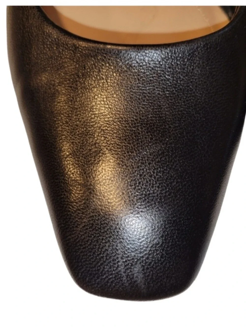 Alfani Tarah Black Leather Square Toe Pumps Step N Flex Comfort Size 8.5